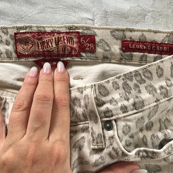 Lucky cropped jeans 🐾 cheetah print 🐾 size 28 - Picture 3 of 5